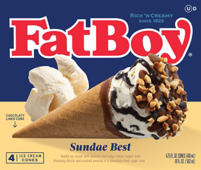 FatBoy Nut Ice Cream Cone - 4-4.75 Fl. Oz. - Image 2