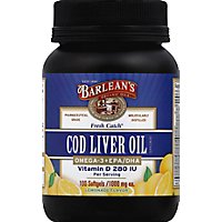 Barleans Fresh Catch Cod Liver Oil Softgels - 100 Count - Image 2