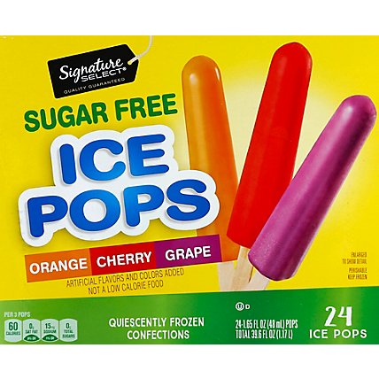 Signature Select Ice Pops Sugar Free Assorted - 24-1.65 Fl. Oz. - Image 2