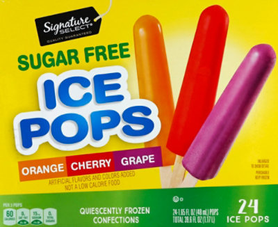 Signature SELECT Ice Pops Sugar Free Assorted - 24-1.65 Fl. Oz. - Image 2
