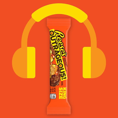 Reeses Outrageous! Peanut Butter Caramel And Reeses Pieces King Size Candy Bar - 2.95 Oz - Image 4
