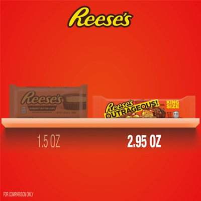 Reeses Outrageous! Peanut Butter Caramel And Reeses Pieces King Size Candy Bar - 2.95 Oz - Image 5
