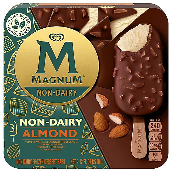 Magnum Ice Cream Bar Non Dairy Almond - 3 Count