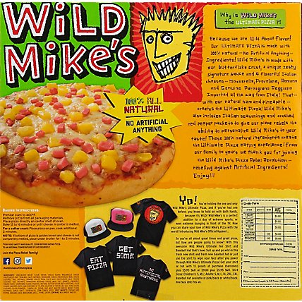 Wild Mikes Pizza Ultimate Fun Size Hawaiian 9 Inch Frozen - 15.25 Oz - Image 3
