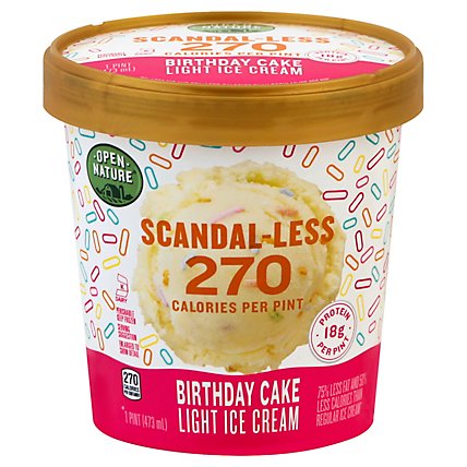 Open Nature Ice Cream Scandaless Birthday Cake - 1 Pint - Image 1