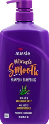 Aussie Miracle Smooth Shampoo With Aloe & Australian Sea Kelp - 26.2 Fl. Oz. - Image 2