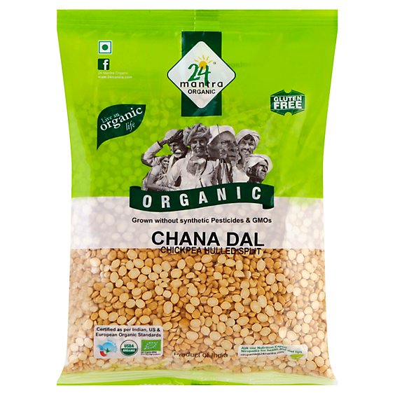 Organic Chana Dal Chickpea Hulled Split - 2 Lb