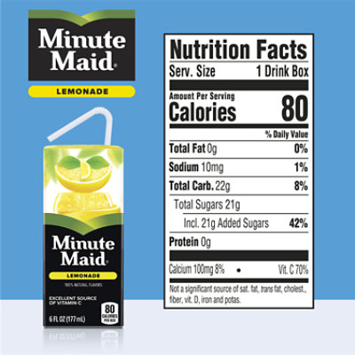 Minute Maid Lemonade Cartons 6 Fl Oz 8 Pack - 48 Fl. Oz. - Image 5