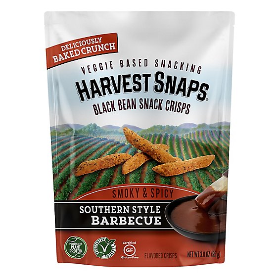 Harvest Snaps Southern Style Barbecue Black Bean Snack Crisps - 3 Oz.