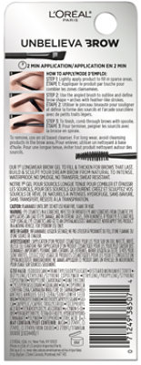L'Oreal Paris Unbelieva-Brow Longwear Waterproof Tinted Brow Gel Black - 0.15 Fl. Oz. - Image 2