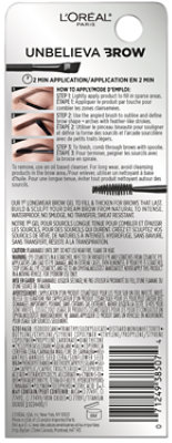 L'Oreal Paris Unbelieva Brow Longwear Waterproof Black Tinted Brow Gel - 0.15 Oz - Image 3