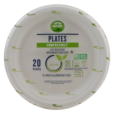 Open Nature Plates Compostable - 20 Count - Image 4