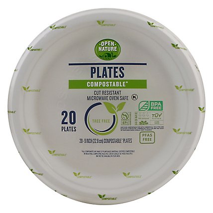 Open Nature Plates Compostable - 20 Count - Image 2