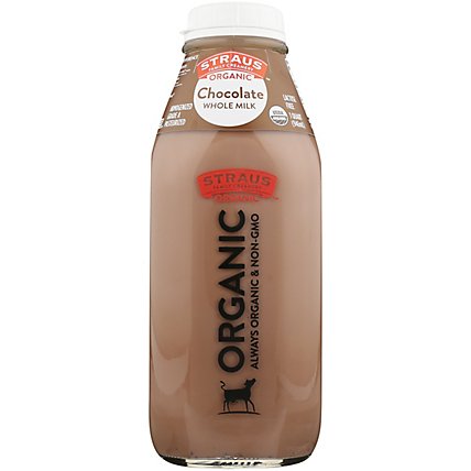 Straus Organic Whole Chocolate Milk - 32 Oz - Image 2