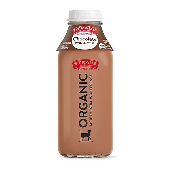Straus Organic Whole Chocolate Milk - 32 Oz