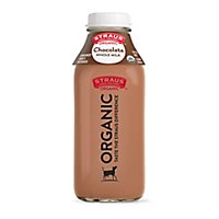 Straus Organic Whole Chocolate Milk - 32 Oz - Image 1