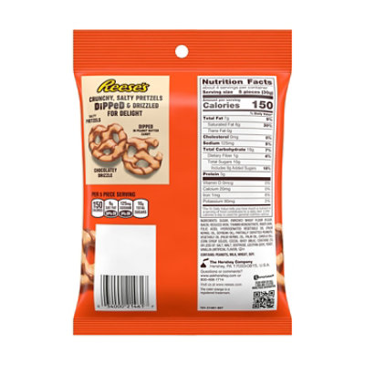 REESE'S Peanut Butter Candy Drizzled In Milk Chocolate Dipped Pretzels Bag - 4.25 Oz - Image 2