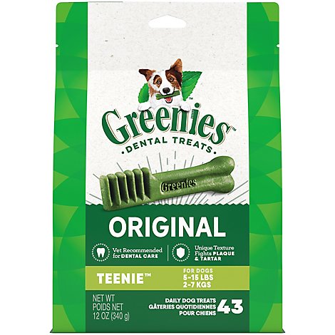 Greenies Original Teenie Natural Dental Care Dog Treats - 12 Oz