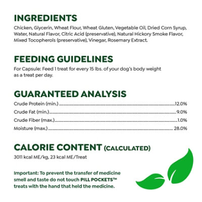 Greenies Pill Pockets Chicken Flavor Capsule Size Natural Soft Dog Treats 30 Count - 7.9 Oz - Image 5