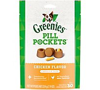 GREENIES PILL POCKETS Dog Treats Capsule Size Chicken Flavor 30 Treats - 7.9 Oz