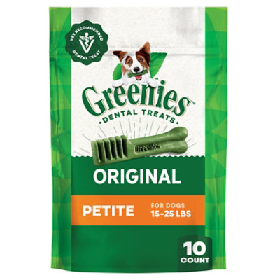 Greenies Original Petite Natural Dental Care Dog Treats - 10 Count