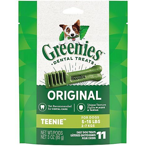 Greenies Original Teenie Natural Dog Dental Treats 11 Count - 3 Oz