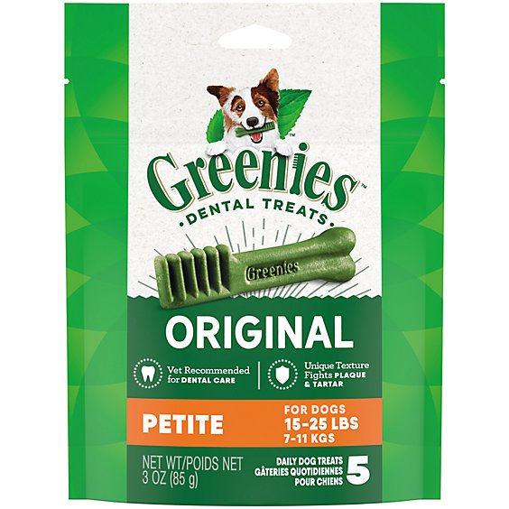 Greenies Original Petite Natural Dog Dental Treats - 3 Oz