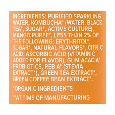 KOE Organic Kombucha Mango - 12 Fl. Oz. - Image 5