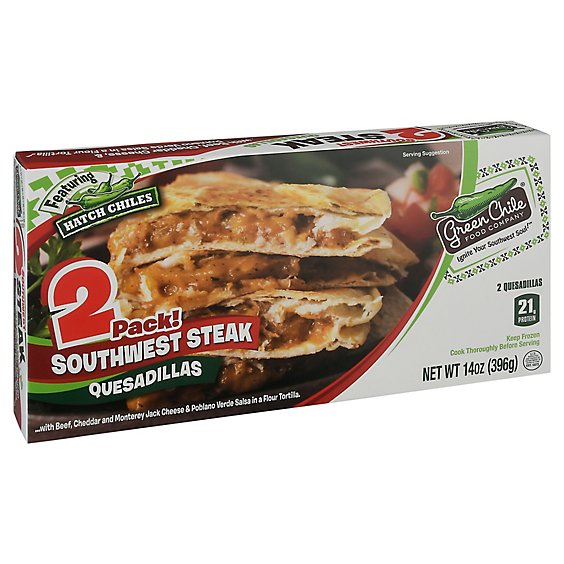 Green Chile Quesadilla Southwest Steak 2 Count - 14 Oz