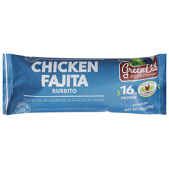 Green Chile Chicken Fajita Burrito With Cheddar - 6 Oz