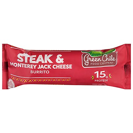 Green Chile Steak And Jalpeno Burrito With Salsa Monterey Jackile - 6 Oz - Image 1