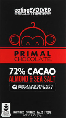 Primal Chocolate Bar Choc Almnd Ssalt Or - 2.5 Oz - Image 2