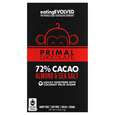 Primal Chocolate Bar Choc Almnd Ssalt Or - 2.5 Oz