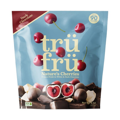 Tru Fru Cherries In White Dark Chocolate - 8 Oz - Image 1