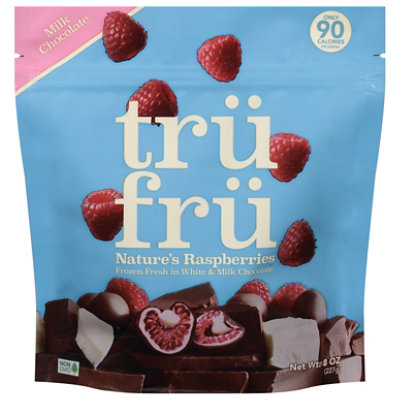 Tru Fru Raspberries In White & Milk Choc - 8 Oz - Image 1
