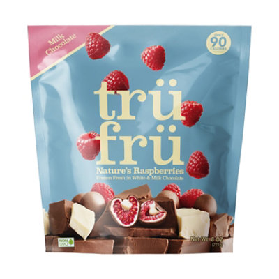 Tru Fru Raspberries In White & Milk Choc - 8 Oz - Image 1