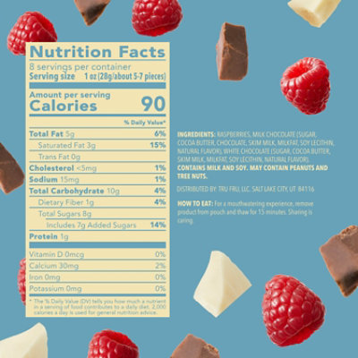 Tru Fru Raspberries In White & Milk Choc - 8 Oz - Image 2