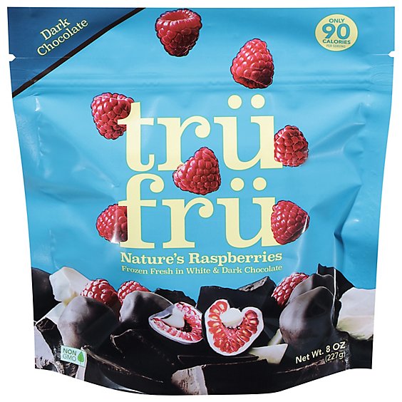 Tru Fru White & Dark Chocolate Raspberries - 8 Oz