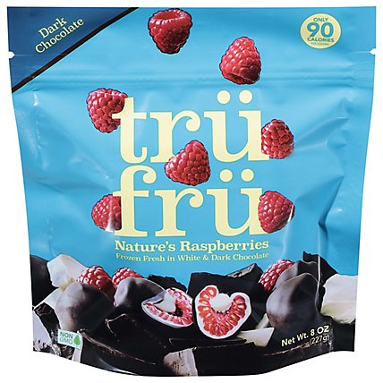 Tru Fru Raspberries In White & Dark Choc - 8 Oz - Image 1