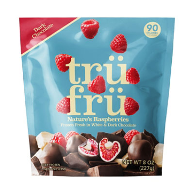 Tru Fru White & Dark Chocolate Raspberries - 8 Oz - Image 1