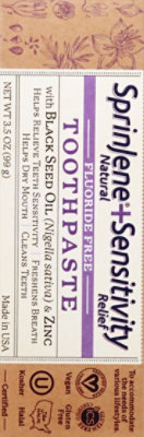 Sprinjene Toothpaste Sns Rlf No Flu - 3.5 Oz - Image 3