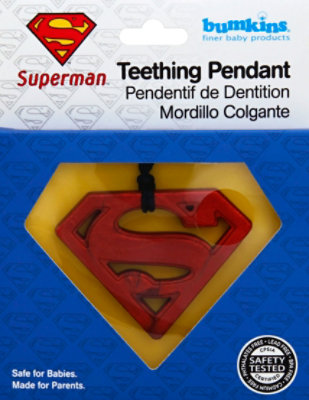 Bumkins Silicone Necklace Teether Dc Comics Superman - Each - Image 2