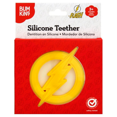 Bumkins Silicone Teether Dc Comics The Flash Each Tom Thumb