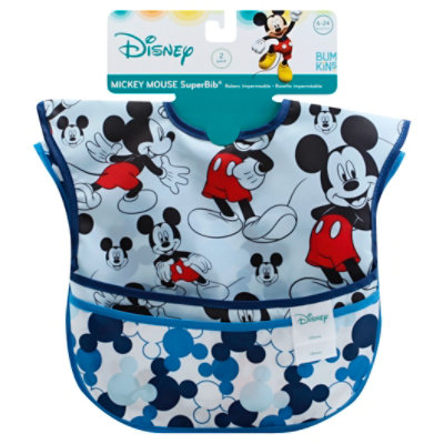 Bumkins 2 Pack Superbib Baby Bib Disney Mickey Mouse - 2 Count - Albertsons