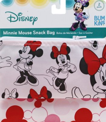 Bumkins 2 Pack Reusable Snack Bags Disney Minnie Mouse - 2 Count - Image 2