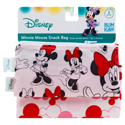 Bumkins 2 Pack Reusable Snack Bags Disney Minnie Mouse - 2 Count - Image 1