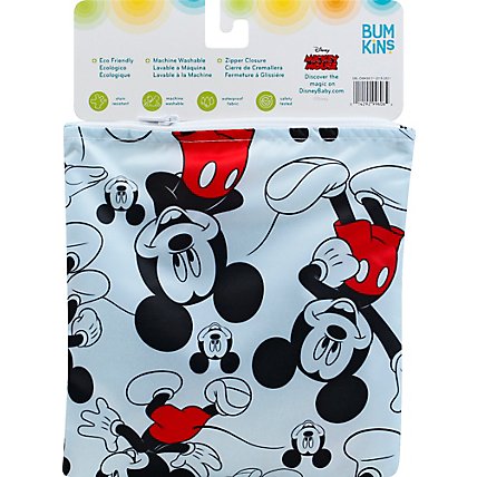 Bumkins Reusable Sandwich Bag Snack Bags Disney Mickey Mouse - 3 Count - Image 3