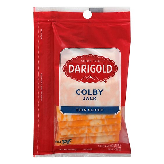 Darigold Cheese Thin Sliced Colby Jack 12 Count - 8 Oz