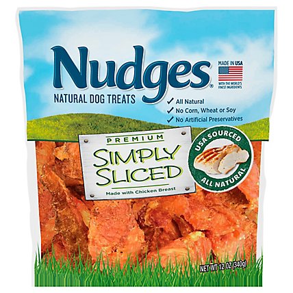 Nudges Natural Dog Treats Simply Sliced Made With Chicken Breast - 12 Oz - Image 1