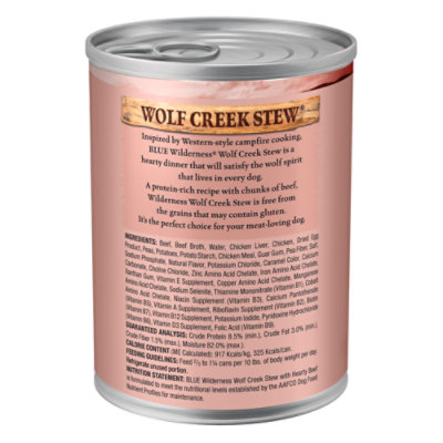 Blue Buffalo Wilderness Wolf Creek Stew Wet Dog Food Hearty Beef in Gravy Can - 12.5 Oz - Image 8